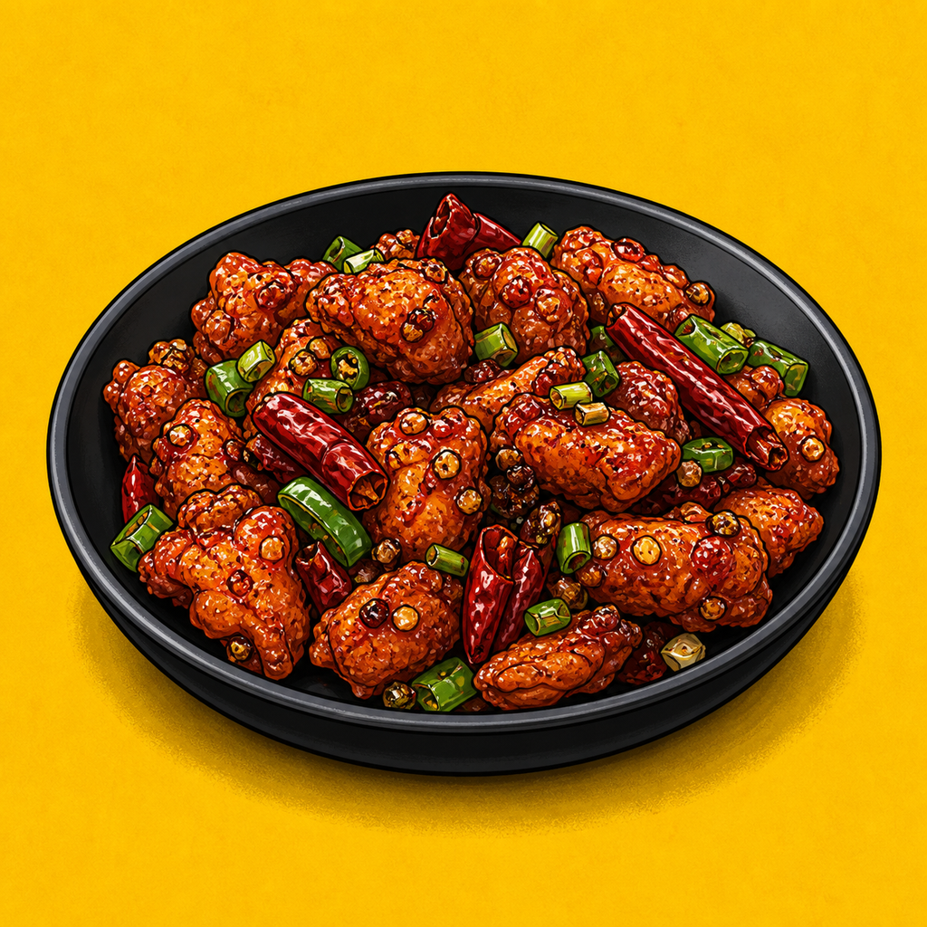 Illustrative Chicken Chilli (Dry) product artwork