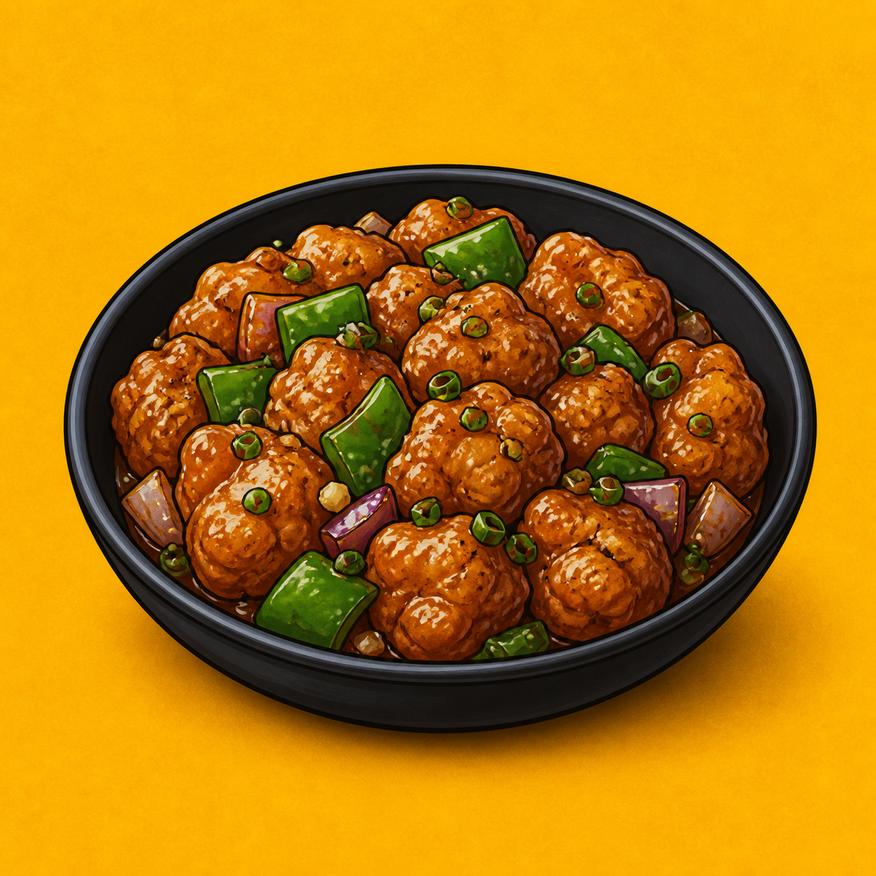 Illustrative Chicken Manchurian (Dry) product artwork