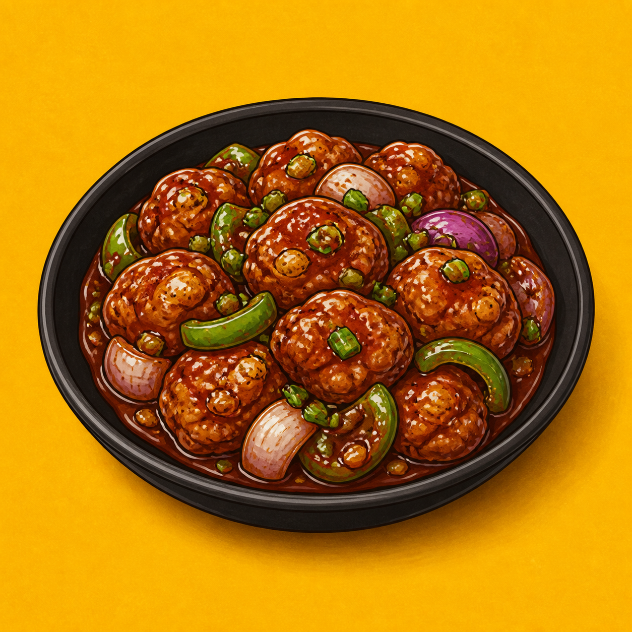 Illustrative Chicken Manchurian (Gravy) product artwork