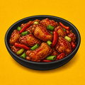 Illustrative Chicken Hong Kong Chilli (Gravy) product artwork