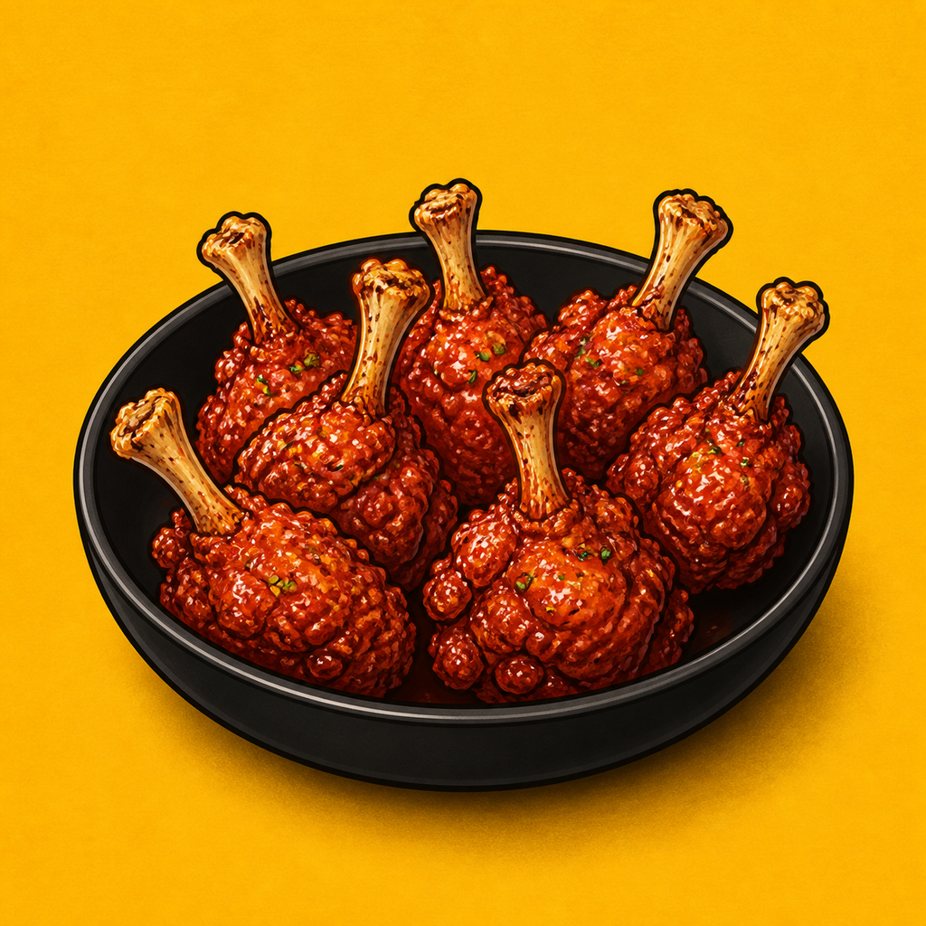 Illustrative Chicken Lollipop (Oil Fry) product artwork