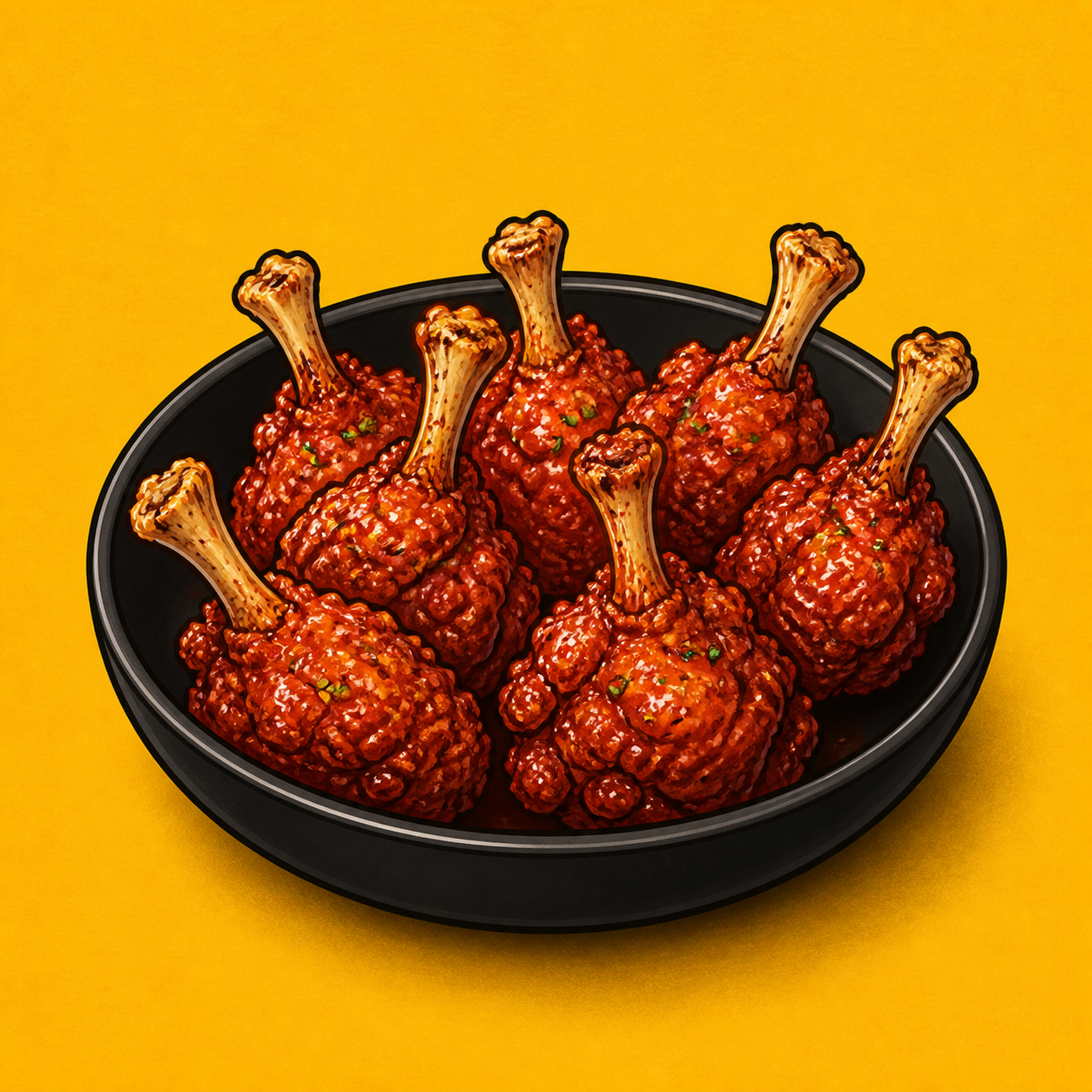 Illustrative Chicken Lollipop (Oil Fry) product artwork