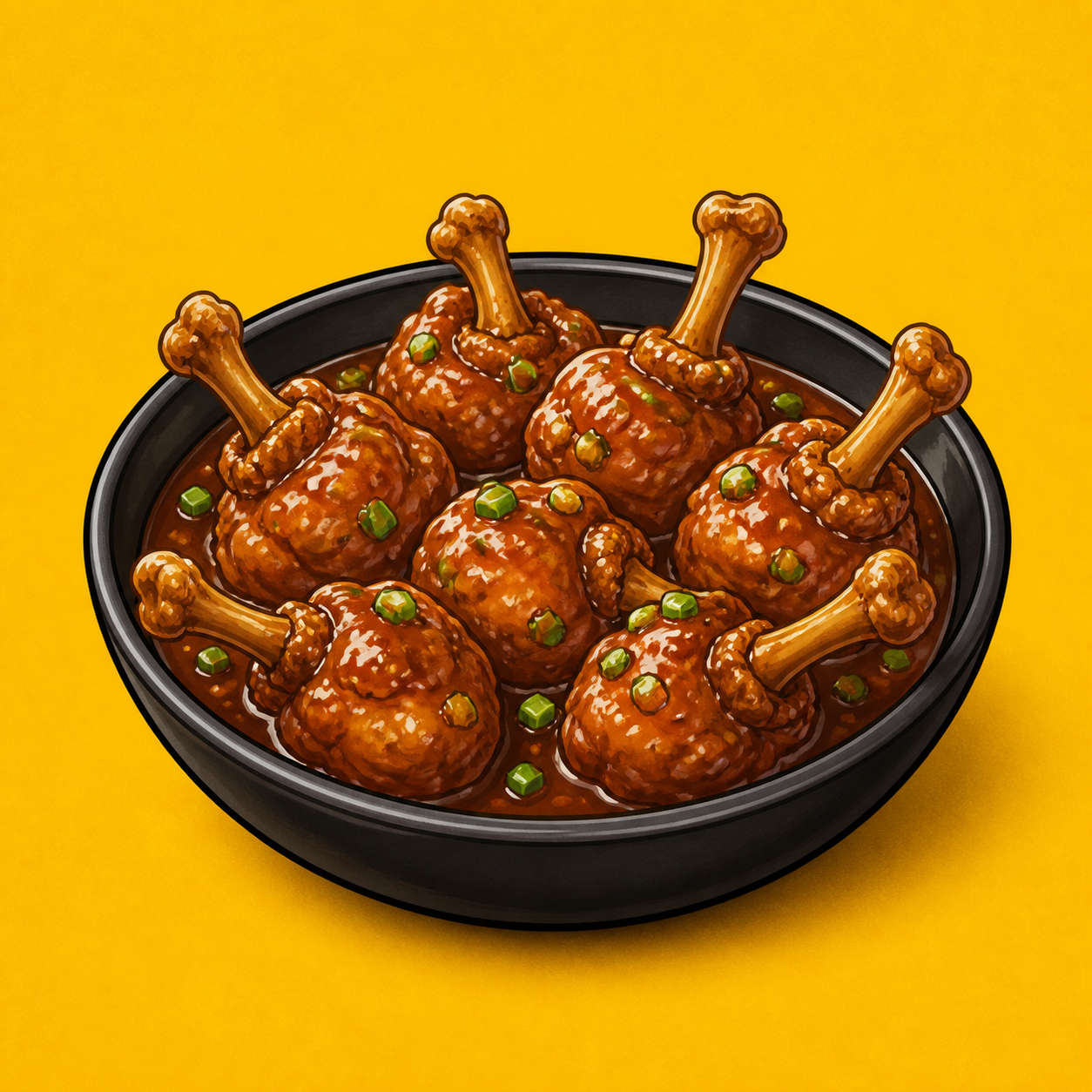 Illustrative Chicken Lollipop (Gravy) product artwork