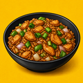 Illustrative Chicken Mongolian Rice with Gravy product artwork