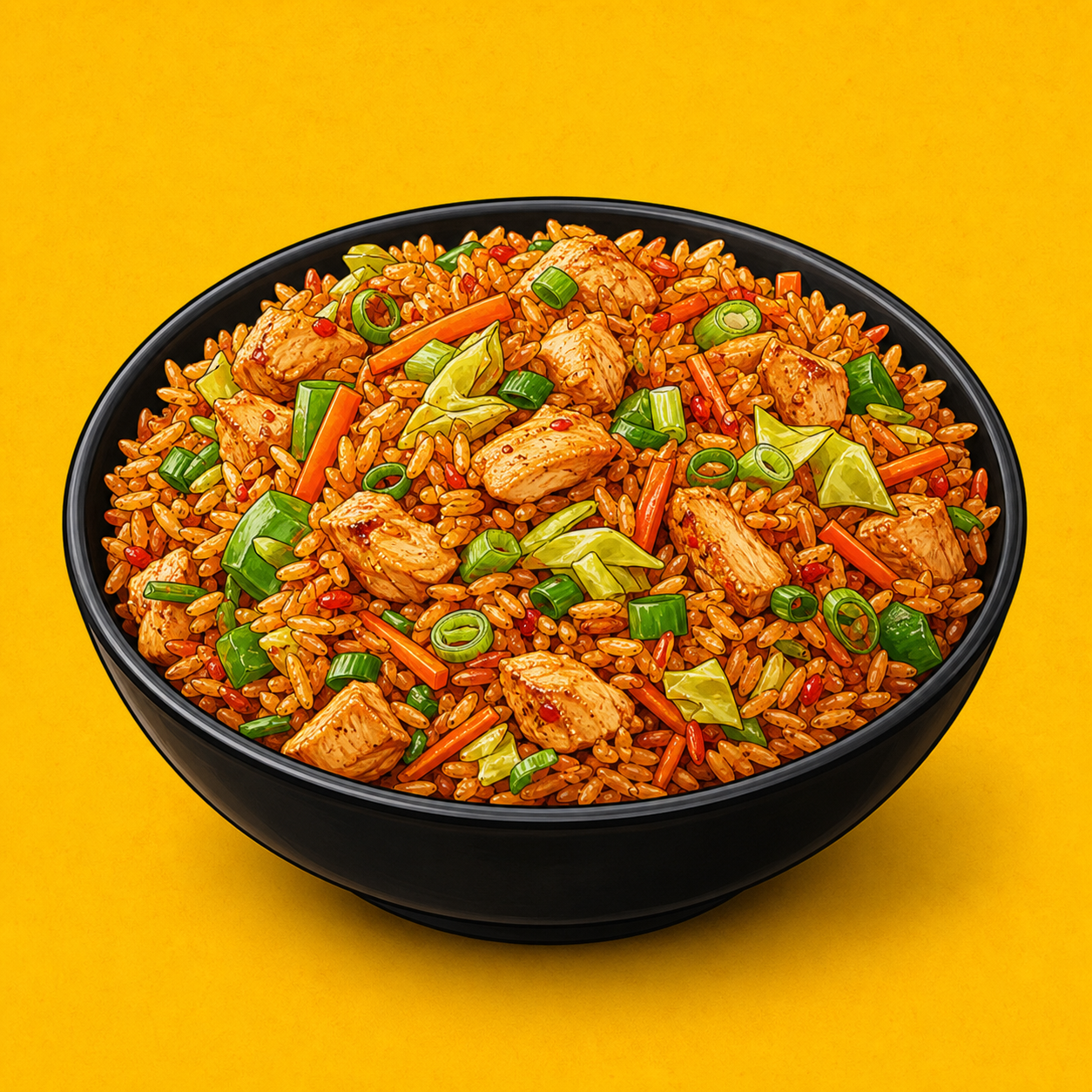 Illustrative Chicken Schezwan Rice product artwork