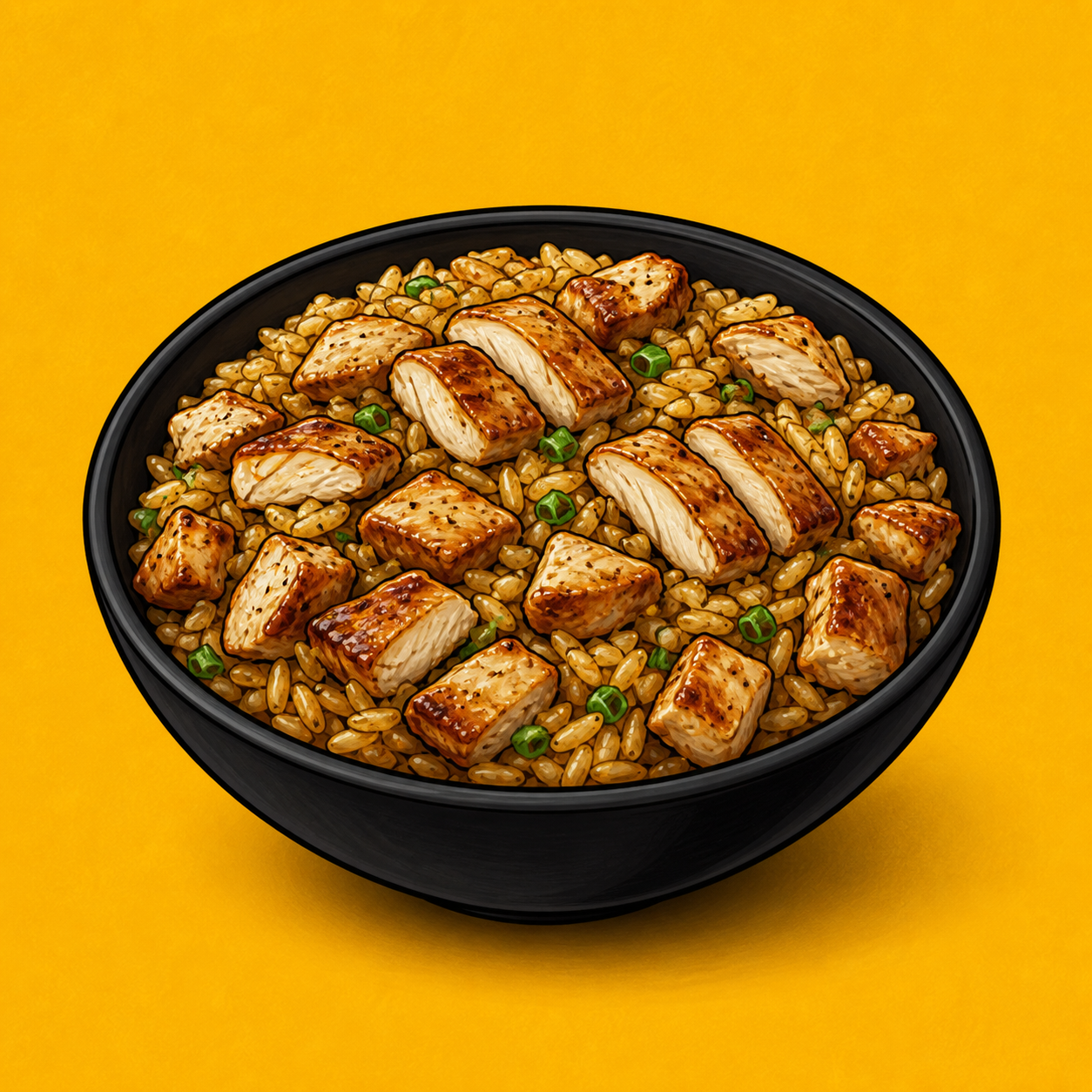 Illustrative Chicken Triple Rice product artwork