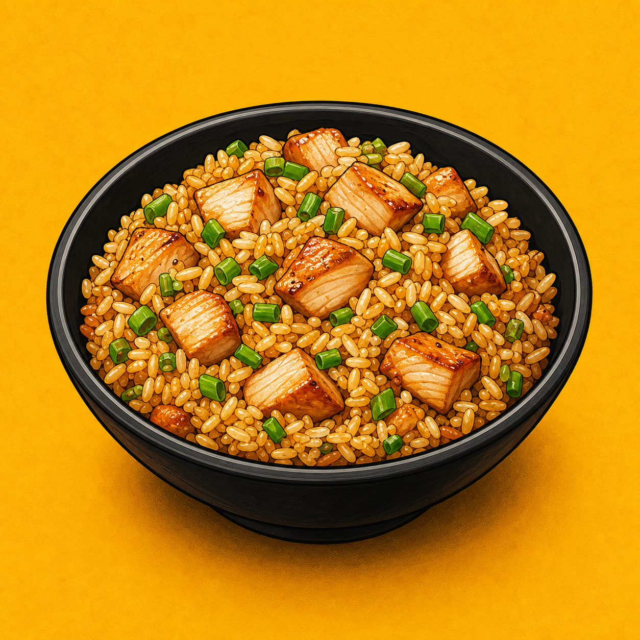 Illustrative Chicken Hong Kong Rice product artwork