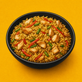 Illustrative Chicken Singapore Rice product artwork
