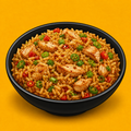 Illustrative Chicken Chilli Rice product artwork