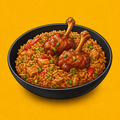 Illustrative Chicken Malaysian Rice with Gravy + 2 Lollipop product artwork