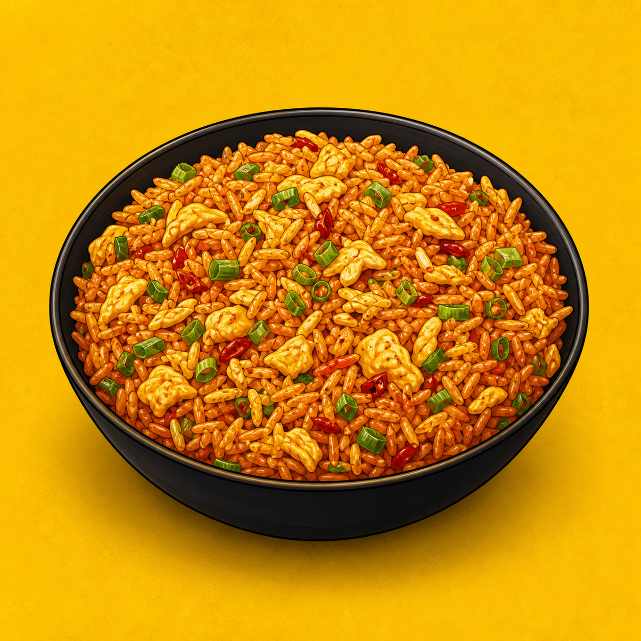 Illustrative Egg Schezwan Rice product artwork