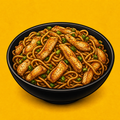 Illustrative Chicken Triple Noodles product artwork