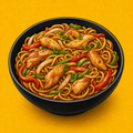 Illustrative Chicken Combination Noodles product artwork