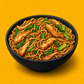 Illustrative Chicken Hong Kong Noodles product artwork