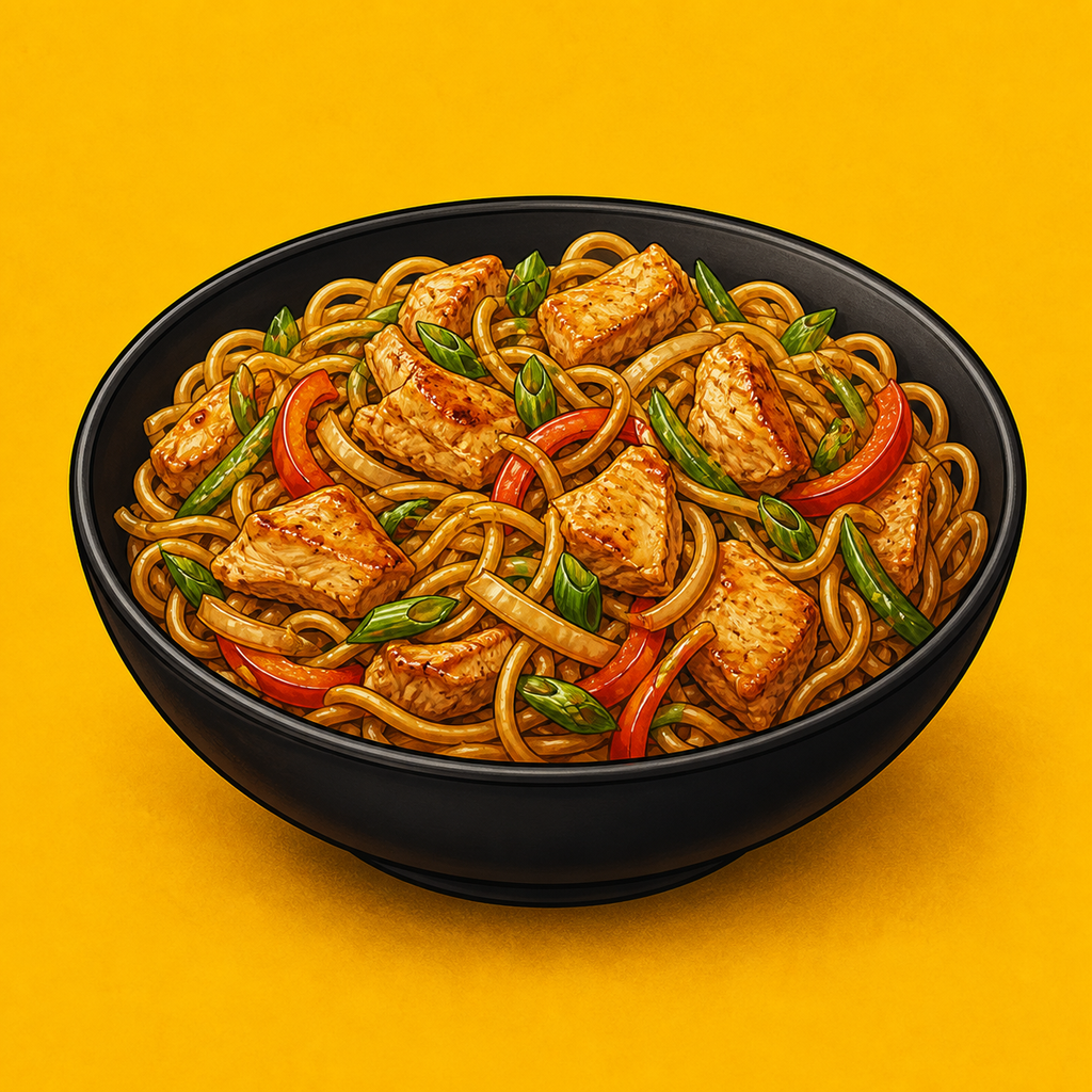 Illustrative Chicken Sherpa Noodles product artwork