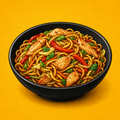 Illustrative Chicken Packing Noodles product artwork