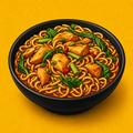 Illustrative Chicken Malaysian Pot Noodles product artwork