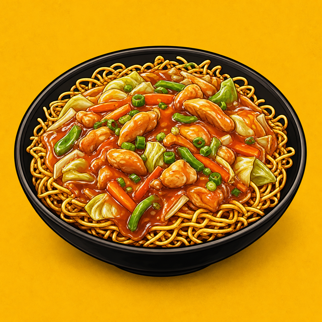 Illustrative Chicken American Chopsuey product artwork