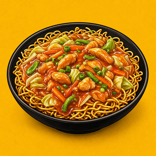 Illustrative Chicken American Chopsuey product artwork