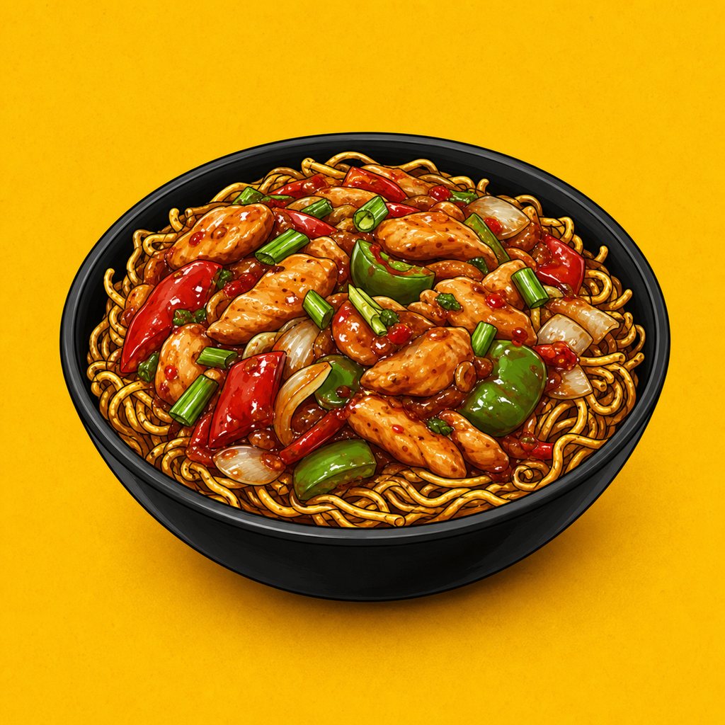 Illustrative Chicken Schezwan Chopsuey product artwork