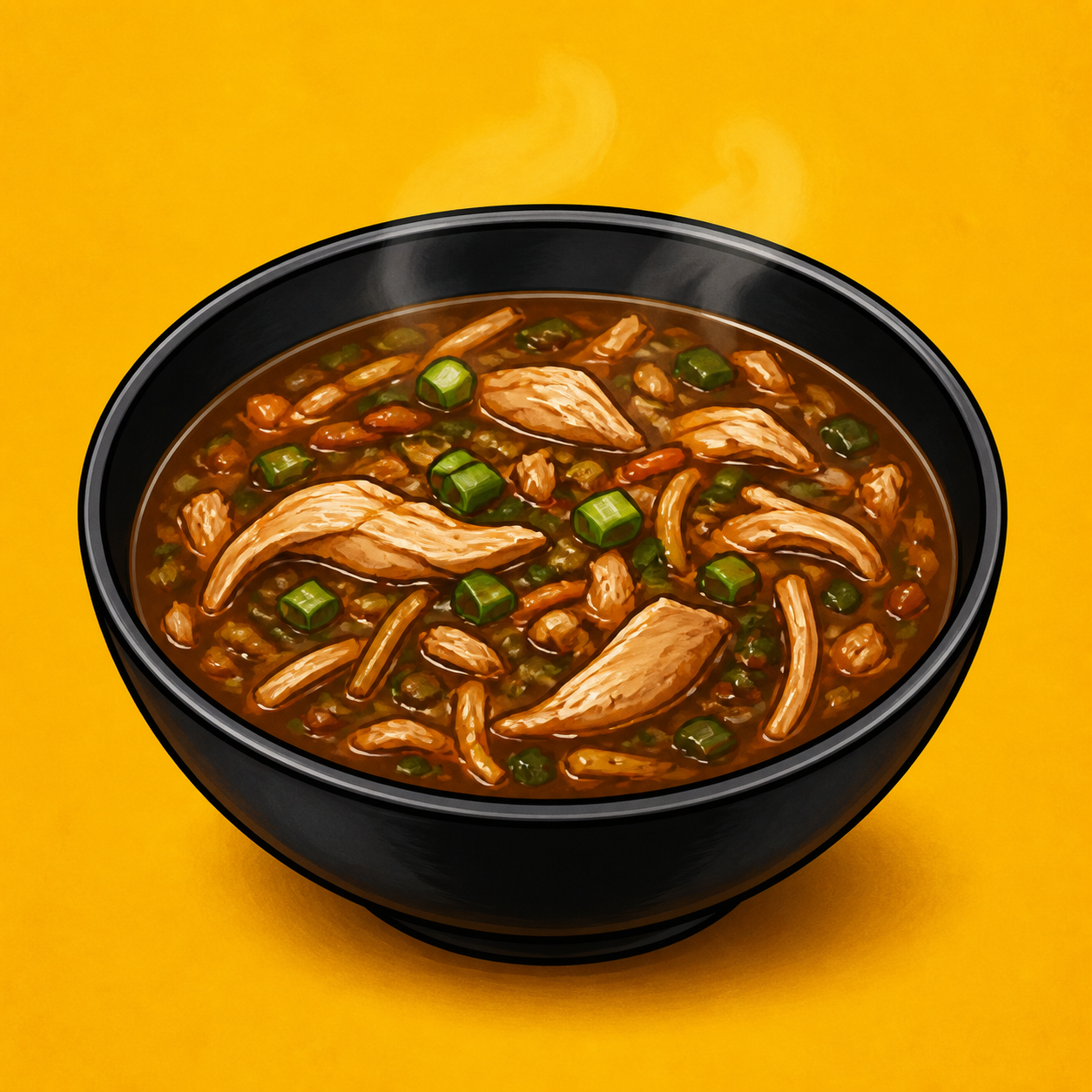 Illustrative Chicken Manchow Soup product artwork