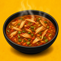 Illustrative Chicken Schezwan Soup product artwork