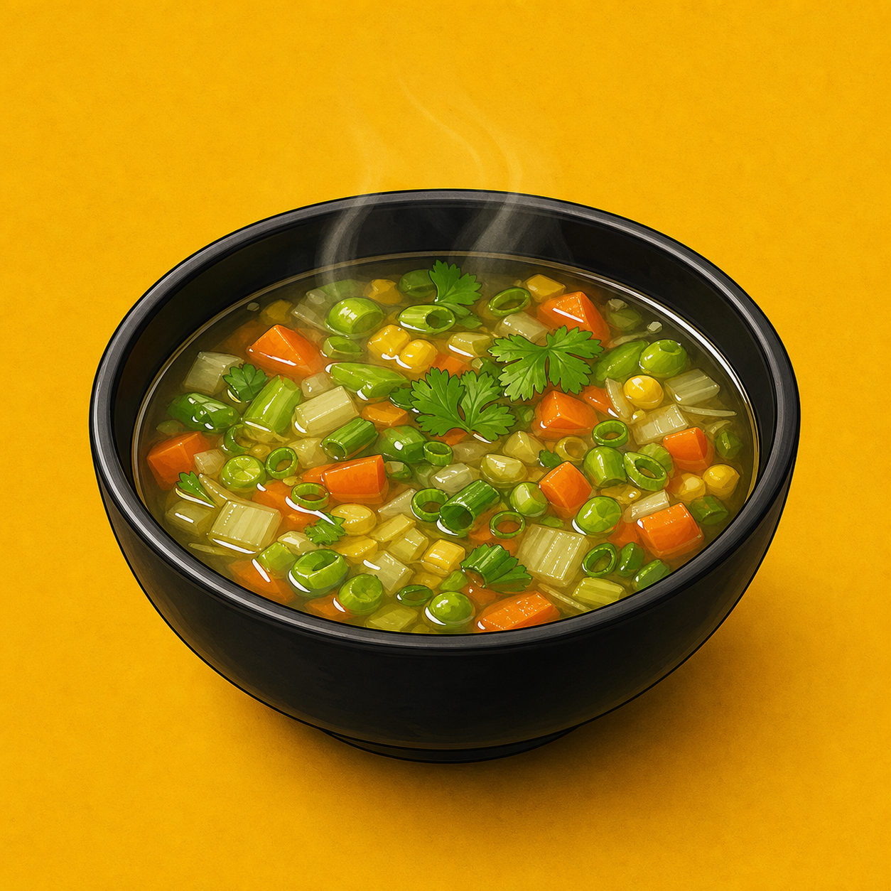 Illustrative Veg Clear Soup product artwork