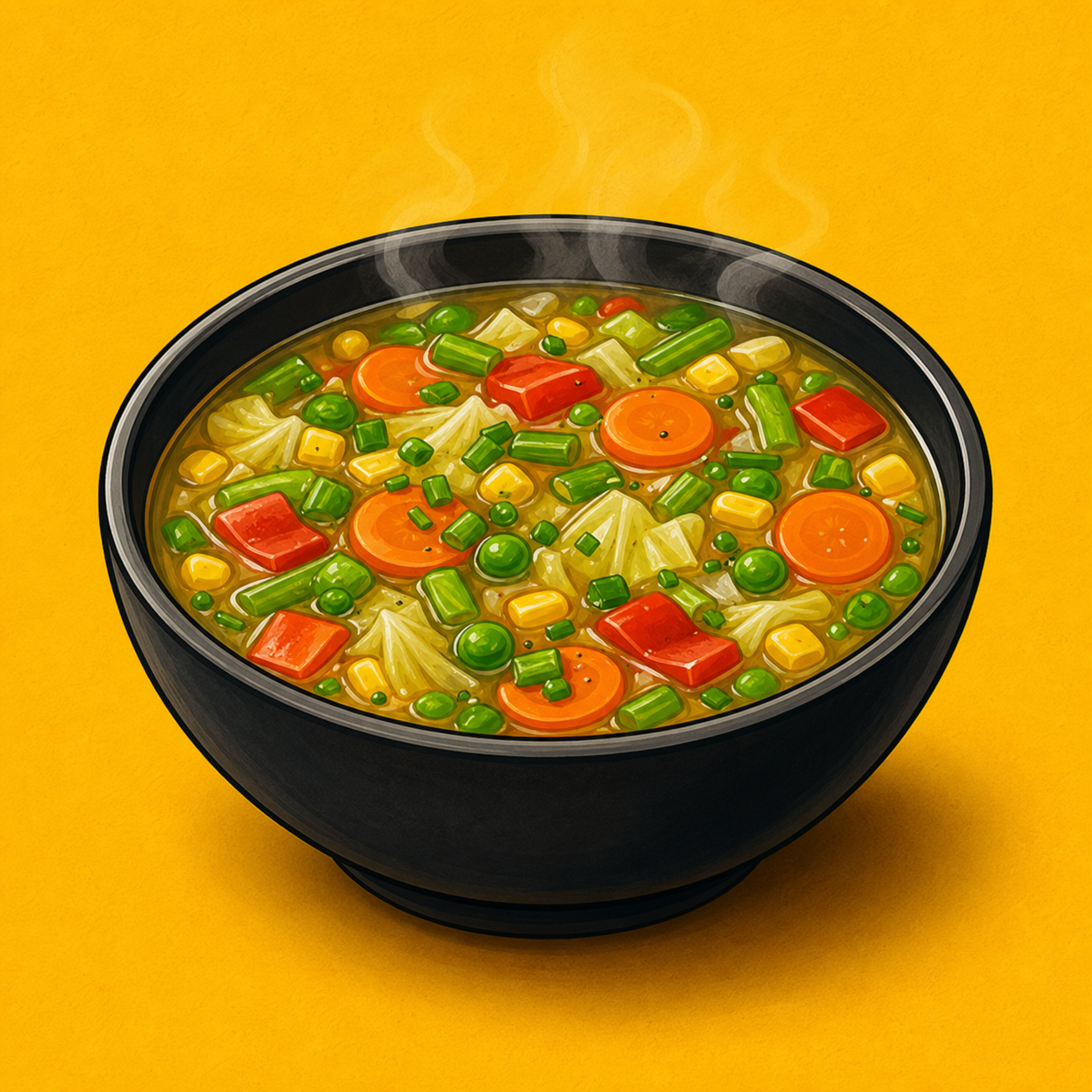 Illustrative Veg Royal Soup product artwork