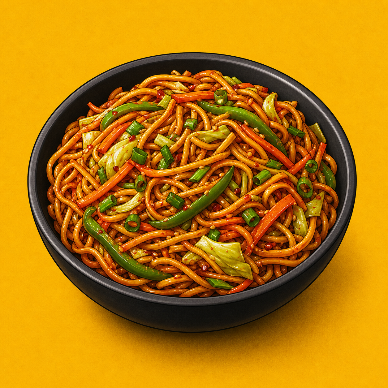 Illustrative Veg Schezwan Noodles product artwork