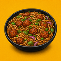 Illustrative Veg Manchurian Noodles product artwork