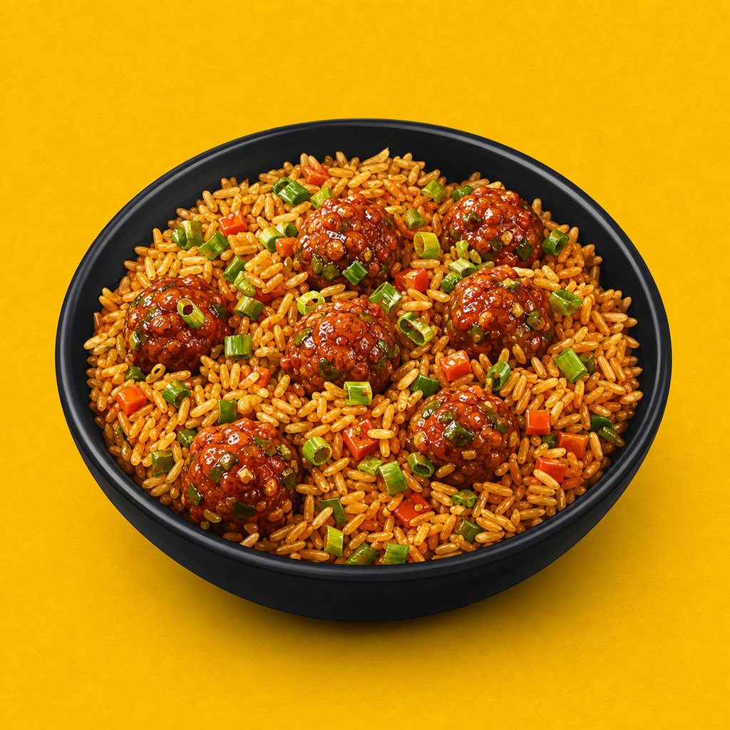 Illustrative Veg Manchurian Rice product artwork