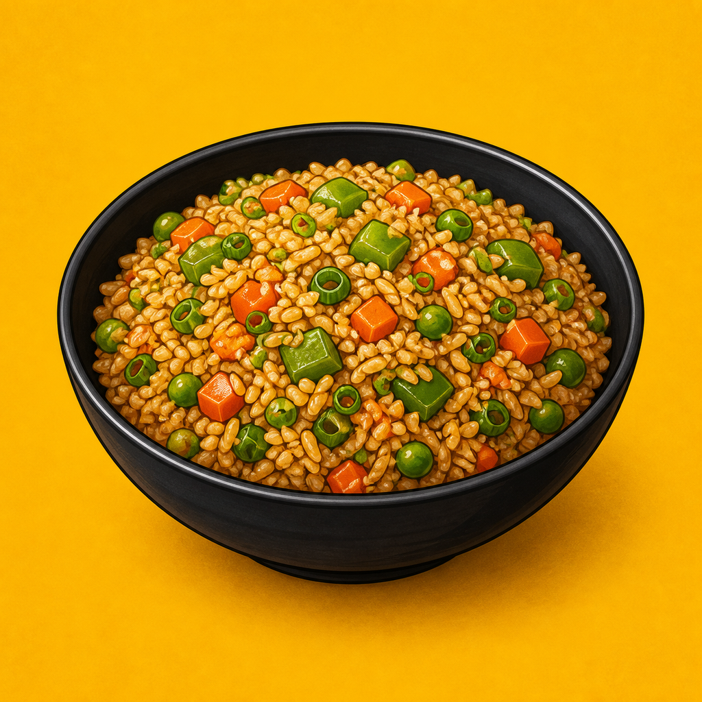 Illustrative Veg Hong Kong Rice product artwork