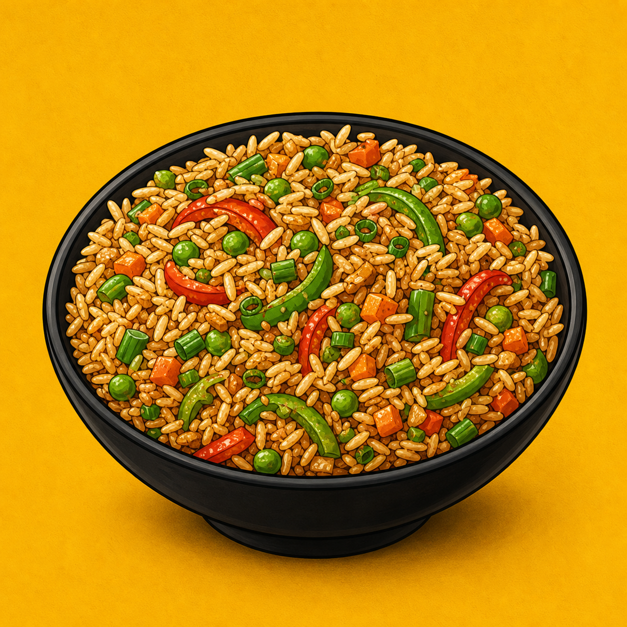 Illustrative Veg Koniyan Rice product artwork