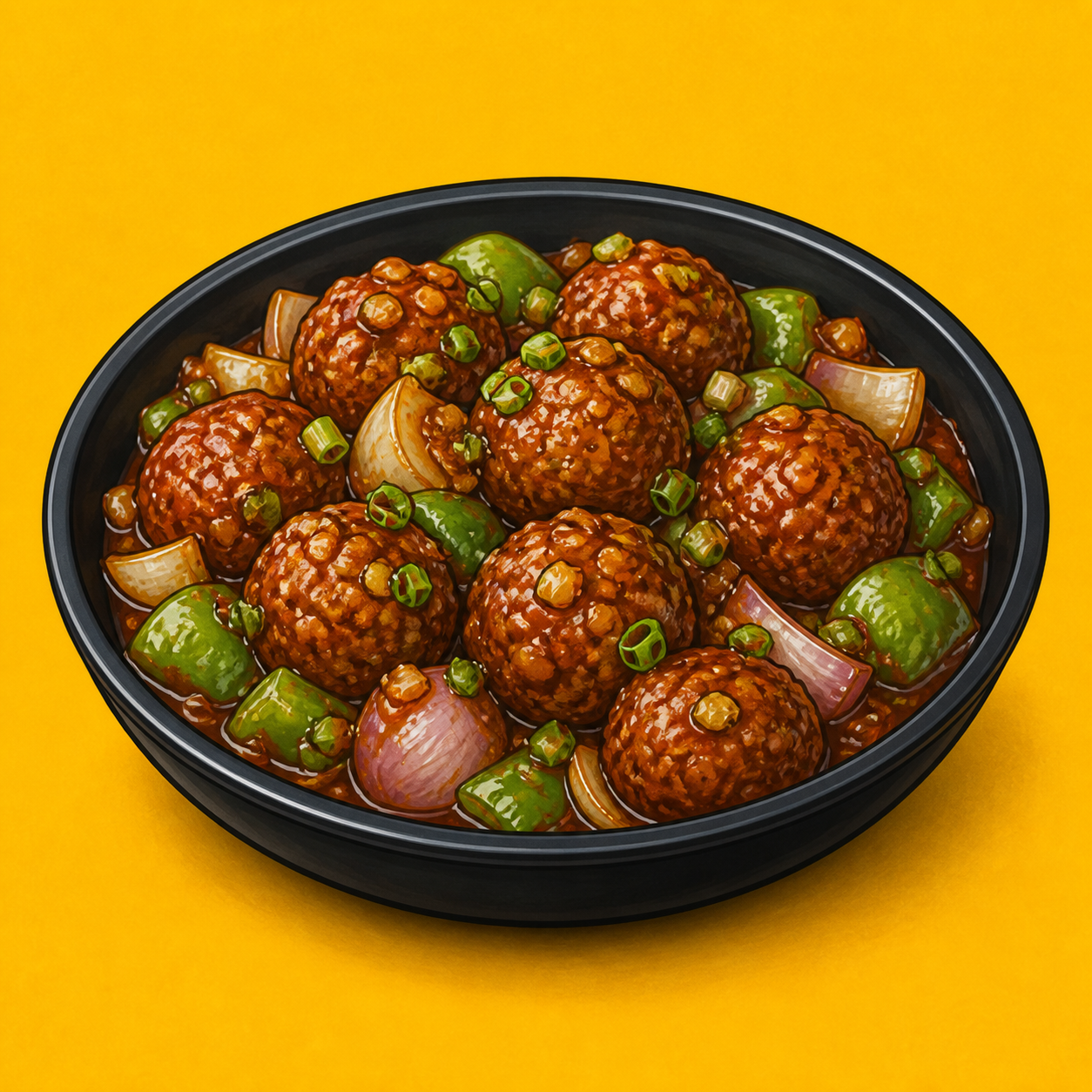 Illustrative Veg Manchurian product artwork