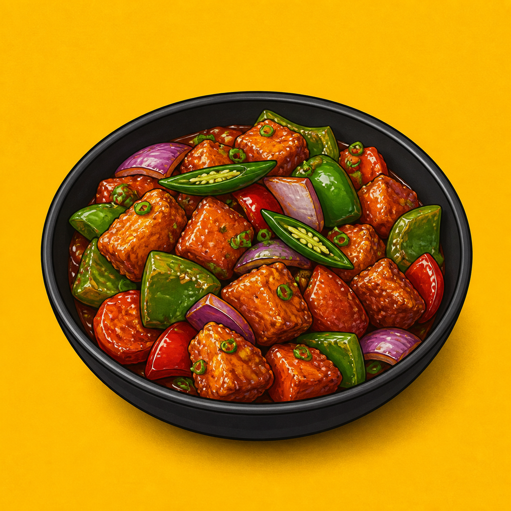 Illustrative Veg Chilli product artwork