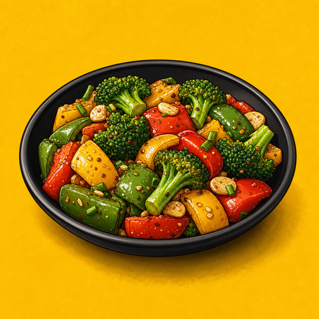 Illustrative Veg Garlic product artwork