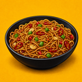 Illustrative Chilli Garlic Noodle Box product artwork