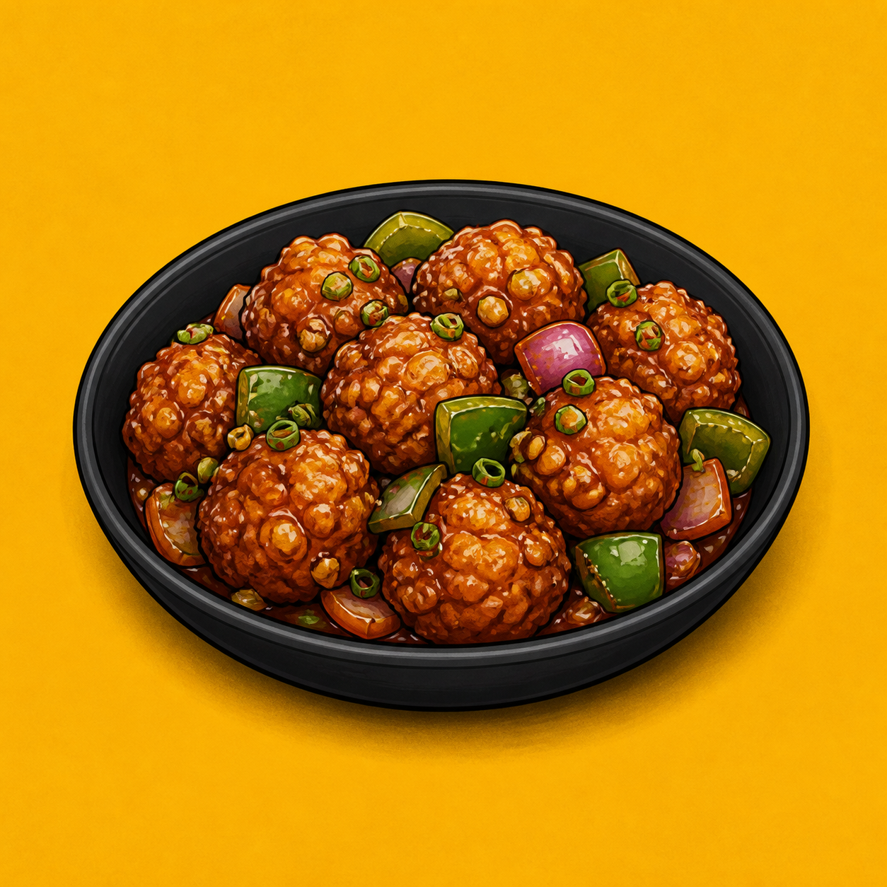 Illustrative Crispy Veg Manchurian product artwork